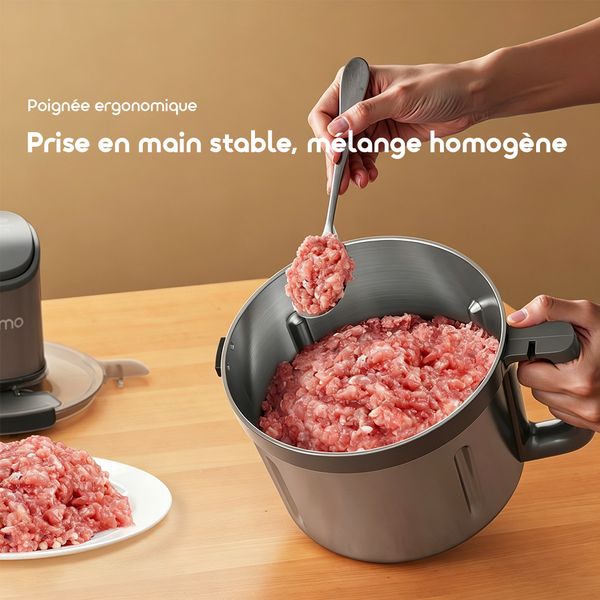 PowerMince Hachoir à viande PowerMince Moteur puissant 700W Grande capacité 4L