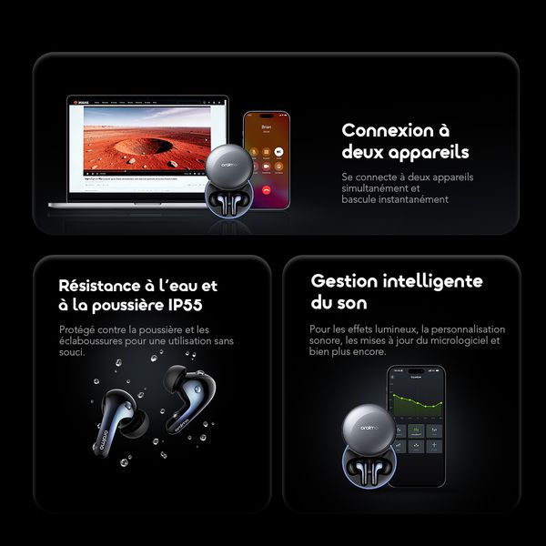 SpaceBuds 2 Écouteurs True Wireless AI Smart – Gris spatial
