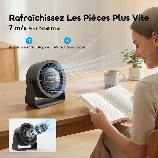 AirDock Ventilateur de bureau portable longue durée