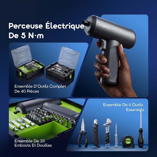GearUp Ensemble d’outils multifonction portable de 40 pièces