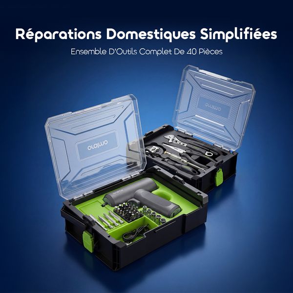 GearUp Ensemble d’outils multifonction portable de 40 pièces