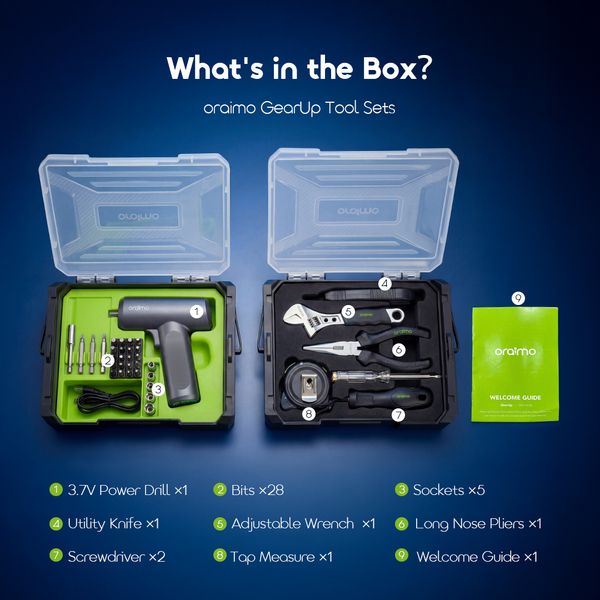GearUp 40 Piece Portable Multifunctional Tool Sets