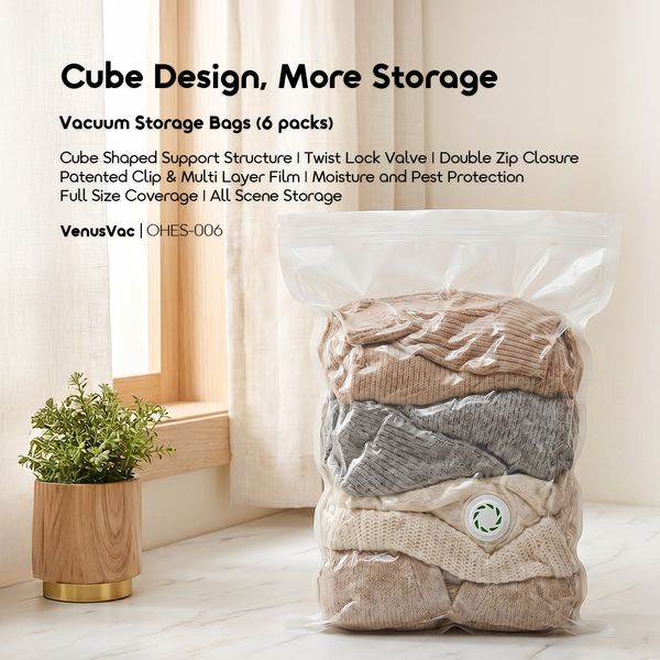 VenusVac Translucet Vacuum Storage Bags