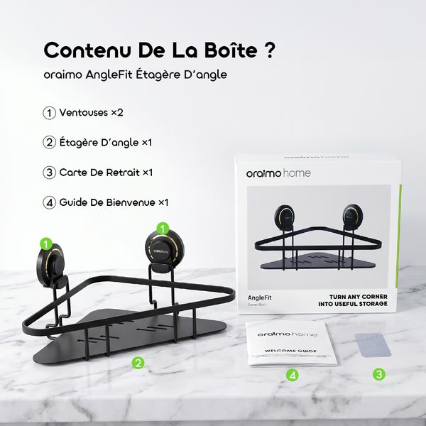 AngleFit Capacité De Charge 6kg Antirouille-Sans Outil-Étagère D’angle