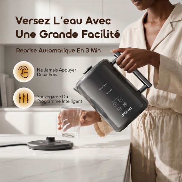 FastBrew Bouilloire Électrique Intelligente Rapide 1,7L En Acier Inoxydable 316