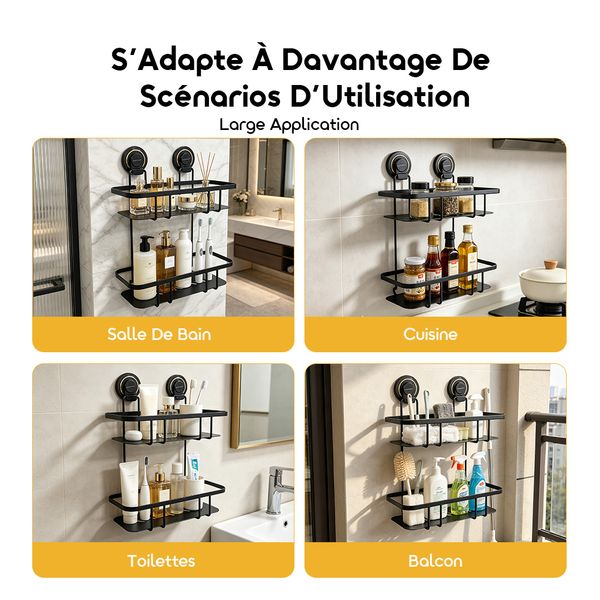 DuoNest Panier De Rangement Double Niveau Sans Clou