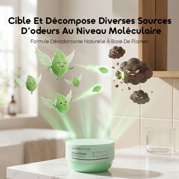 FreshMate 2 Pièces 90g Parfum Solide Naturel Longue Durée