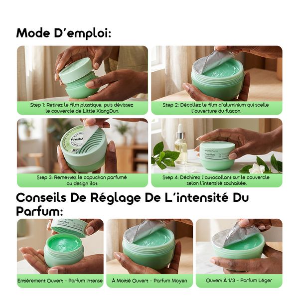 FreshMate 2 Pièces 90g Parfum Solide Naturel Longue Durée