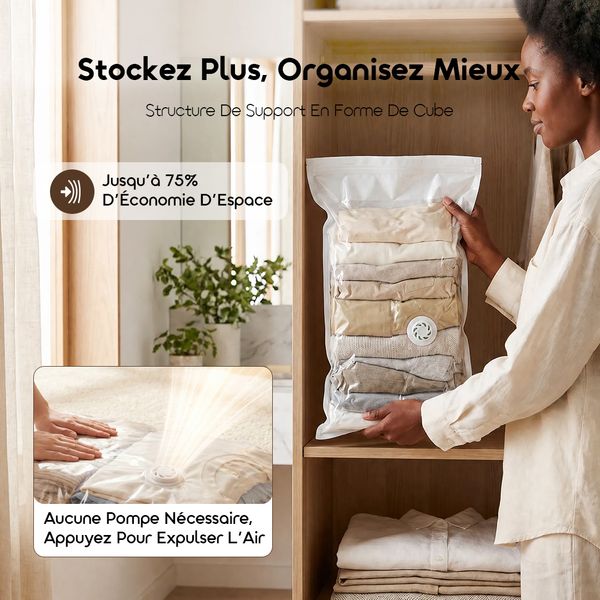 VenusVac Sacs De Rangement Sous Vide Translucides