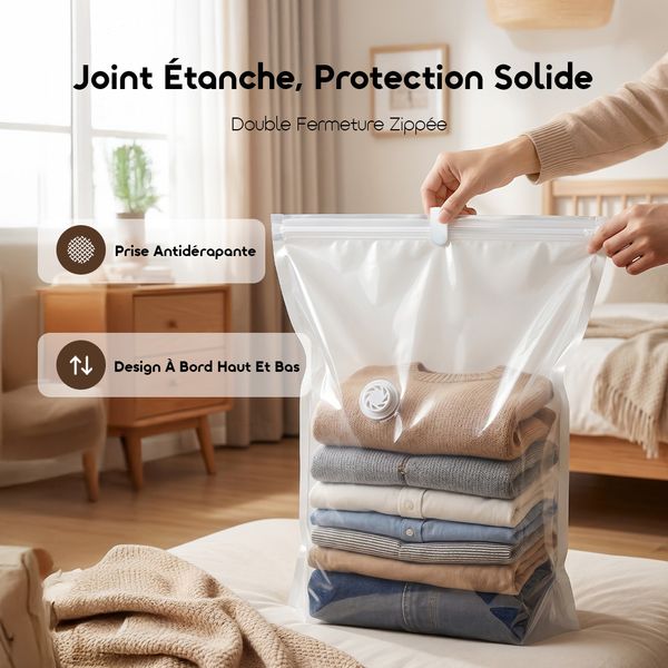 VenusVac Sacs De Rangement Sous Vide Translucides