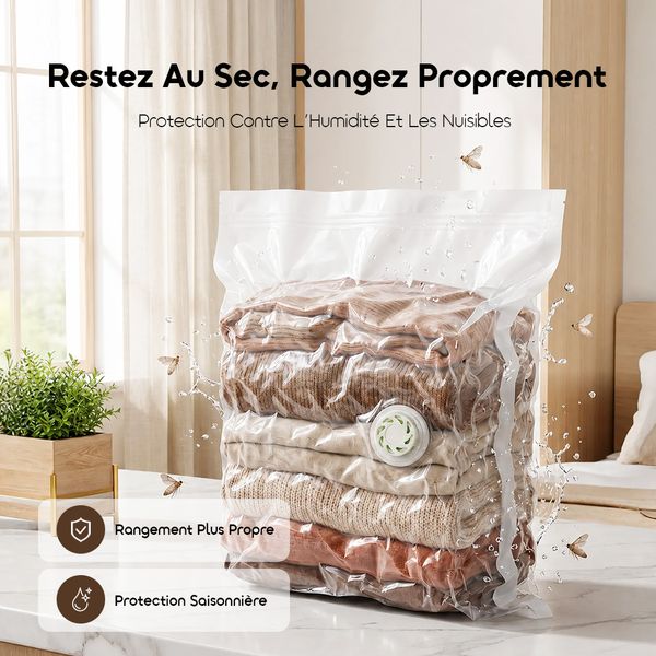VenusVac Sacs De Rangement Sous Vide Translucides