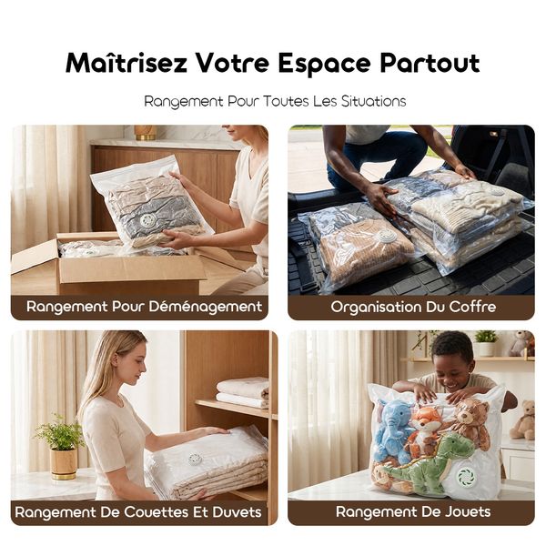 VenusVac Sacs De Rangement Sous Vide Translucides