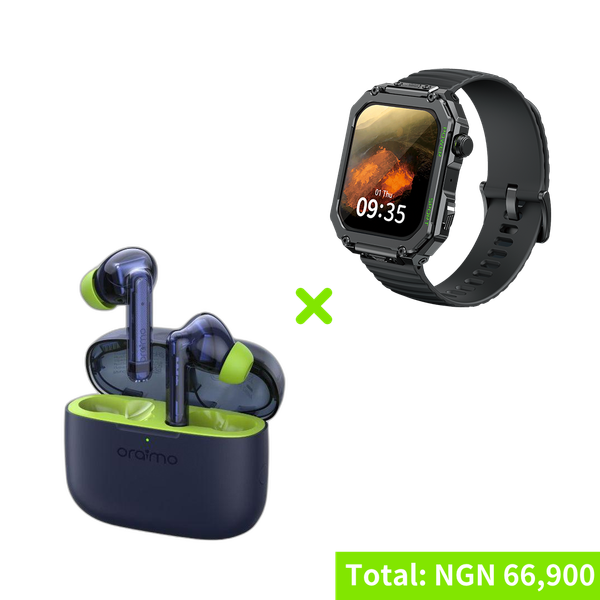 Watch Nova V &  Freepods Lite 2.01" HD Video Watch Faces Smart Watch and NC True Wireless Earbuds