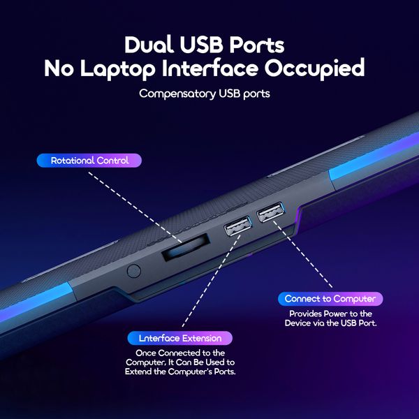 ChillDock Dual USB Ports Laptop Cooler