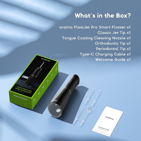 FlossJet Pro Comfortable Smart Flosser with  5 Cleaning Modes
