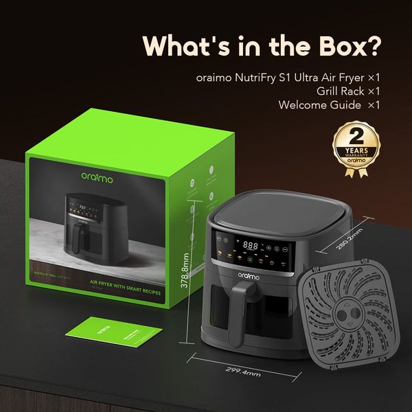 NutriFry S1 Ultra 1500W 6L App Control Full Touchscreen Air fryer