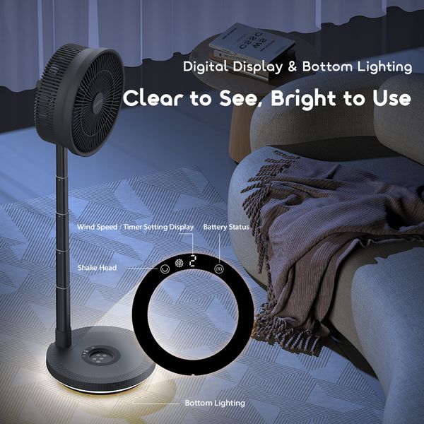 Power Turbo 4000mAh Portable Folding Fan