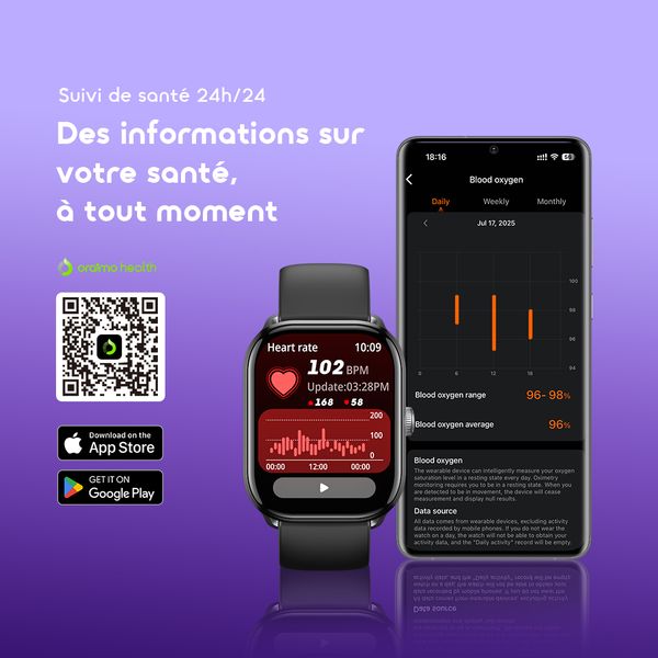 Watch 6 Lite Montre connectée de 2,01 pouces avec une interface utilisateur élégante