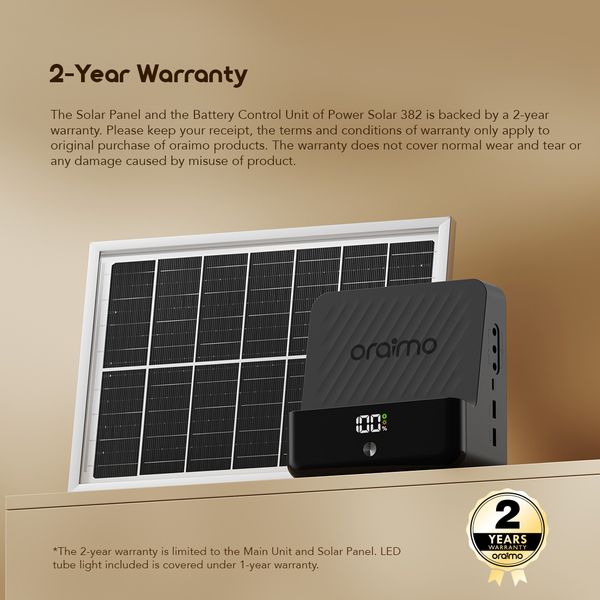 PowerSolar 382 10-Year Lifespan 22.5W Charging Solar Home Power System