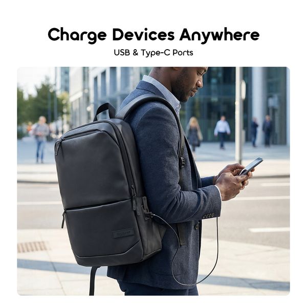 DuraLite Waterproof Spacious Charging Backpack