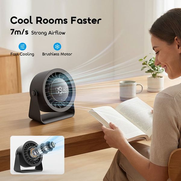 AirDock Strong Airflow Portable Desktop Fan