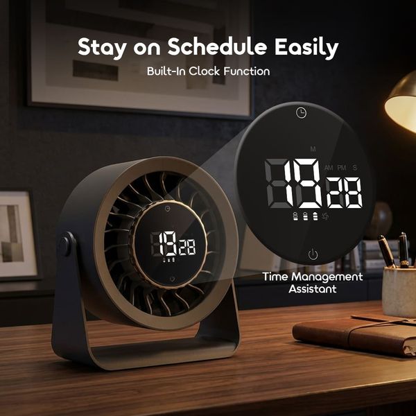 AirDock Strong Airflow Portable Desktop Fan