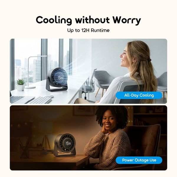 AirDock Strong Airflow Portable Desktop Fan