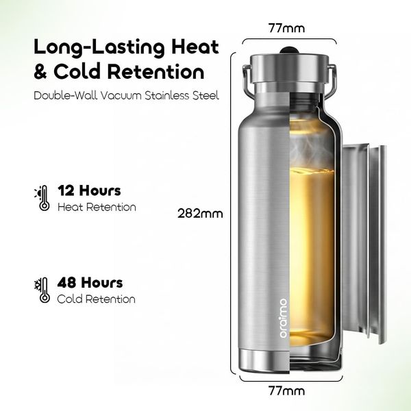 DualHandy 740 Leakproof Portable 740ml Insulated Water Bottle