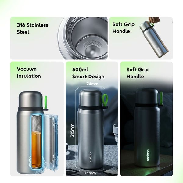 ThermoShare 500 Vacuum Insulated Premium 500ml Insulated Water Bottle