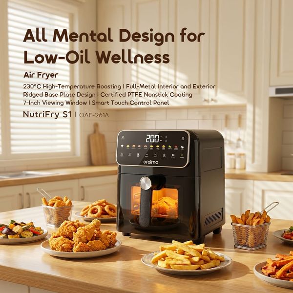NutriFry S1 6L 1500W 230°C High-Temp Air Fryer