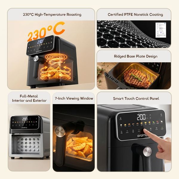 NutriFry S1 6L 1500W 230°C High-Temp Air Fryer