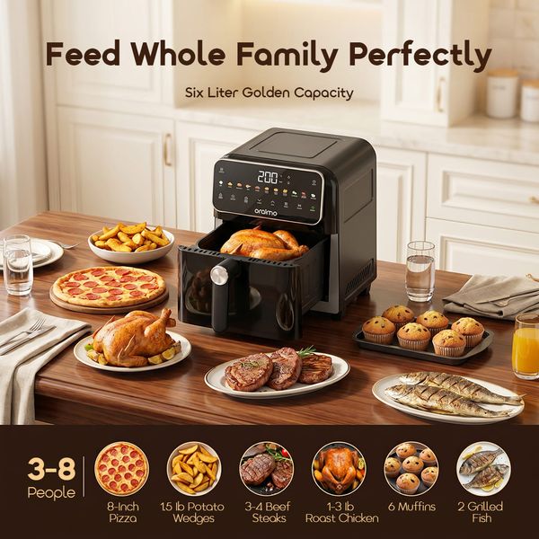 NutriFry S1 6L 1500W 230°C High-Temp Air Fryer
