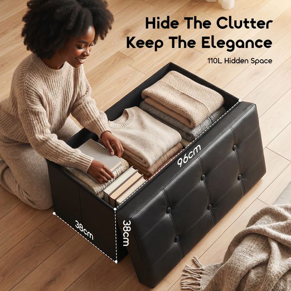 Cozy Pro 110L Sapce Foldable Storage Ottoman