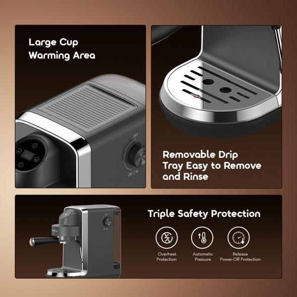 BrewSemi Professional Powerful Espresso Coffee Maker