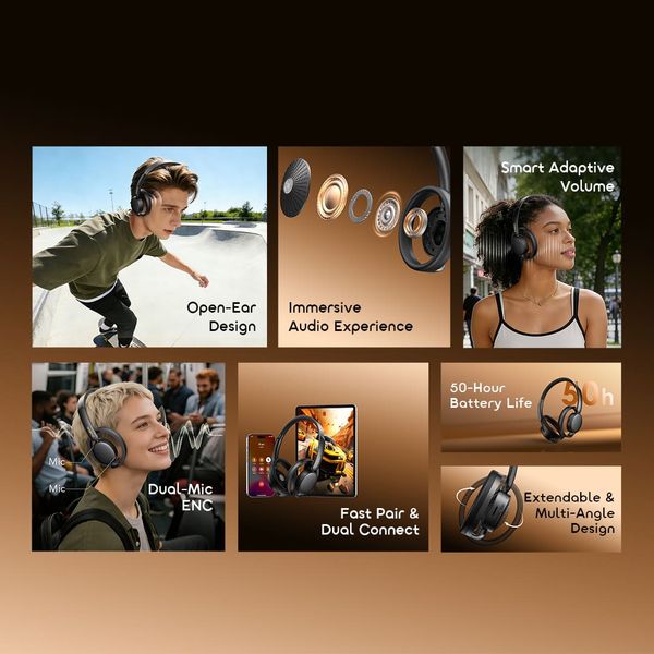 OpenLoop 50h Long-lasting Open-Ear Wireless Headphones