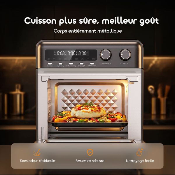 BakeAir Pro Four à air grande capacité 8-en-1 20L jusqu'à 230°C