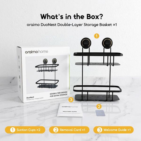 DuoNest Nail-Free Double-Tier Storage Basket