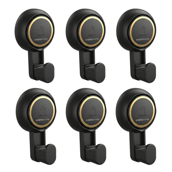 SnapMount Easy Install Heavy-Duty Vacuum Suction Cup Hooks (6pcs)
