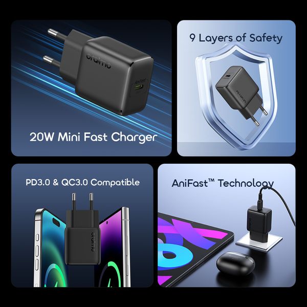 PowerCube 202 EU Type 20W Compatible Charger Kit