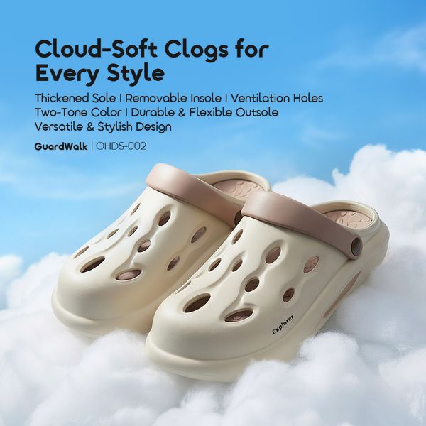 GuardWalk Cloud-Soft Thick Sole Holes Shoes