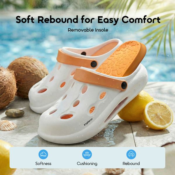 GuardWalk Cloud-Soft Thick Sole Holes Shoes