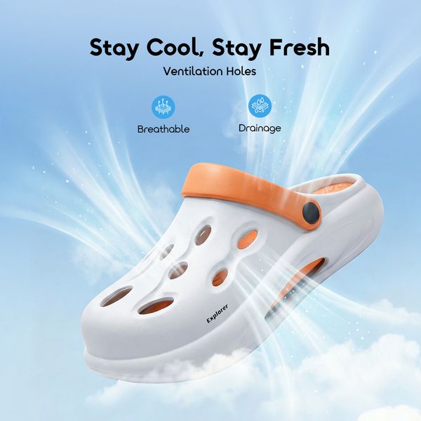 GuardWalk Cloud-Soft Thick Sole Holes Shoes
