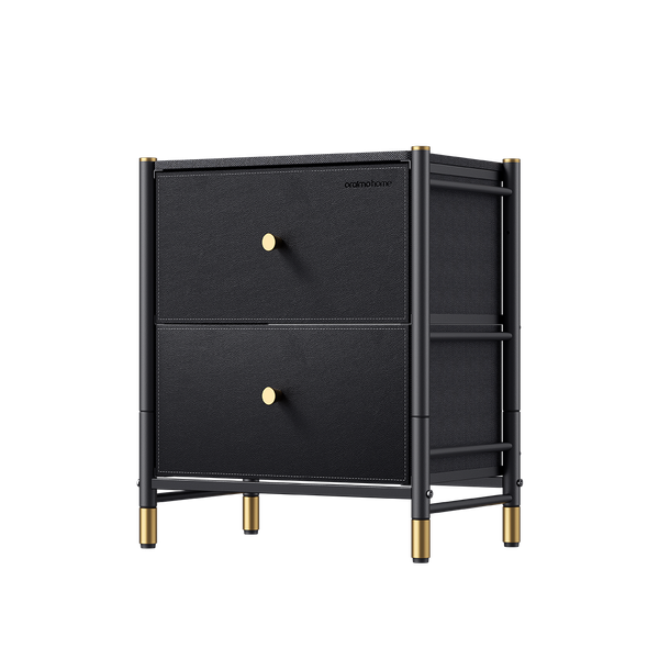 NoirStand Table de chevet spacieuse et polyvalente