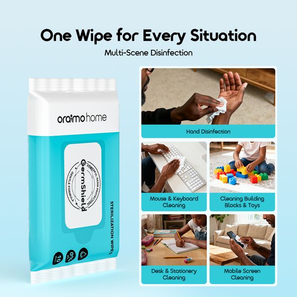 GermShield Lingettes stérilisantes végétales sans alcool