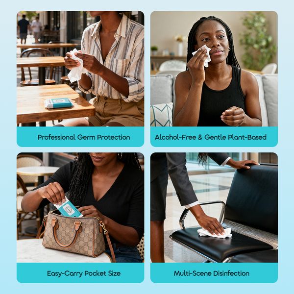 GermShield Lingettes stérilisantes végétales sans alcool