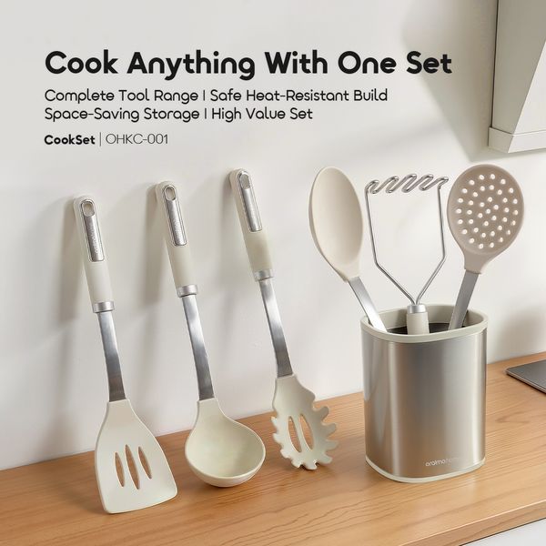 CookSet FDA-Certified Food-Grade Silicone Utensil Sets