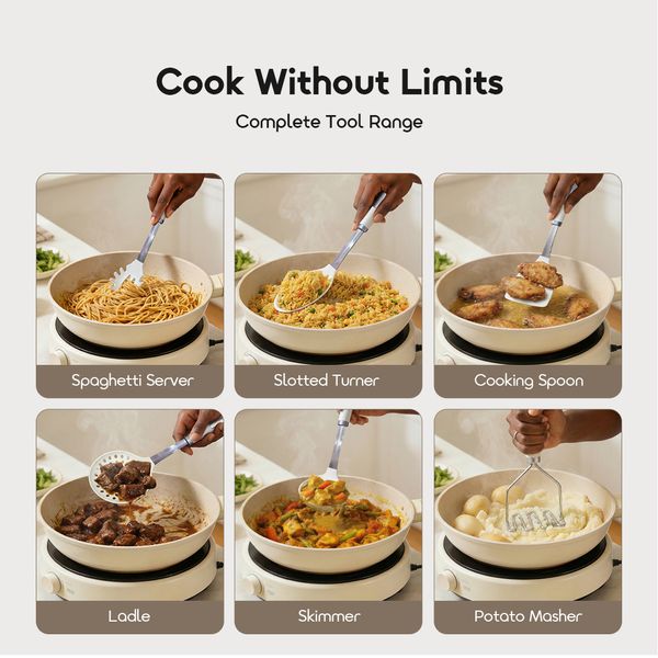 CookSet FDA-Certified Food-Grade Silicone Utensil Sets