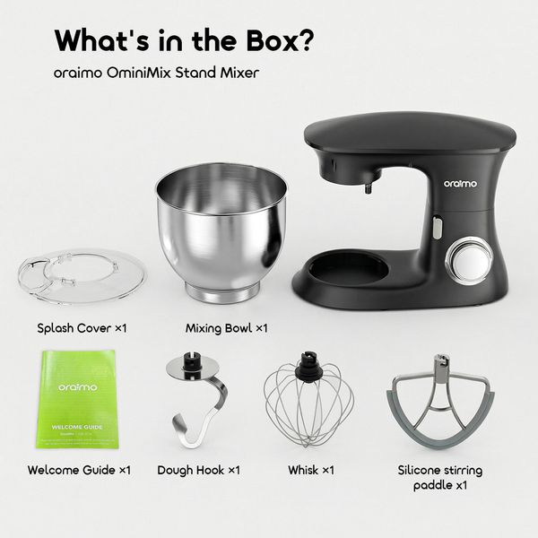 OminiMix Durable All Metal Gears Triple Safety Protection Stand Mixer