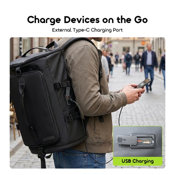 MultiGo 3 In 1 Durable Type-c Charging Backpack