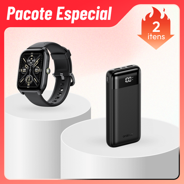 Watch 5 Lite & Traveler 12 Byte 2.01" HD IP68 Smart Watch & 20000mAh 12W Power Bank
